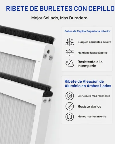 Vista 4 de 3-Panel Airseal Pet Door Flap 10.25x15.75in XL, conexión de metal