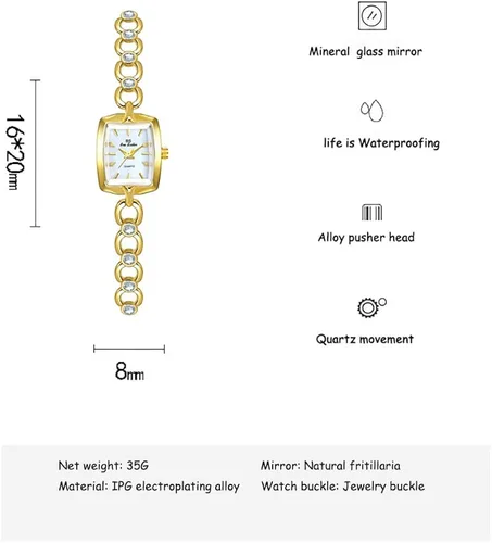 Vista 6 de XCZAP Fashion Elegant Versatile Dress Bracelet Watch Stainless Steel Quartz Wrist Watches for Women