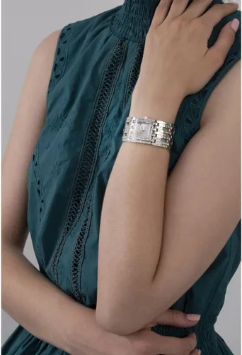 Vista 8 de GUESS Reloj de mujer de 0.866 in - Pulsera de tono plateado con esfera plateada, plateado, Classic