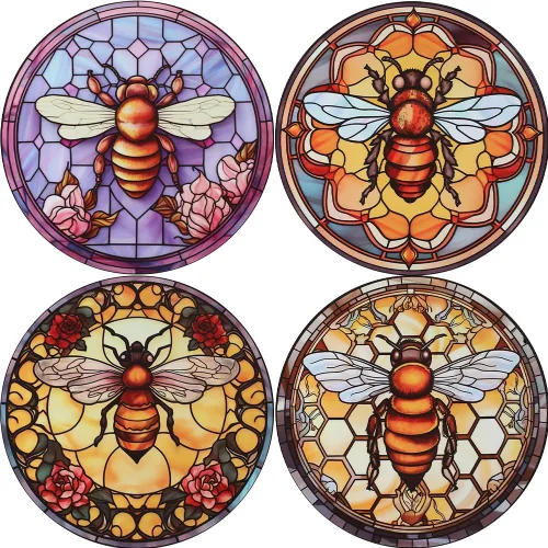 Vista 8 de CRASPIRE 8 hojas de 8 estilos de calcomanías de girasol para ventana, calcomanías de gnomo de primavera, calcomanías autoadhesivas para decoración