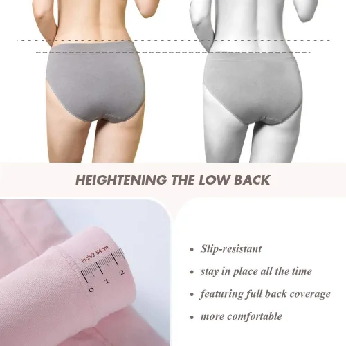 Vista 3 de INNERSY Bragas de maternidad de algodón para mujer, talla grande, ropa interior de embarazo multipack