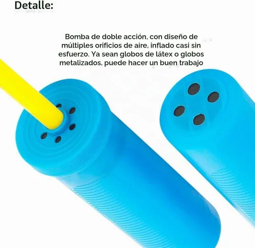 Vista 5 de Bomba de aire portátil de mano para inflables, bomba de globo de doble