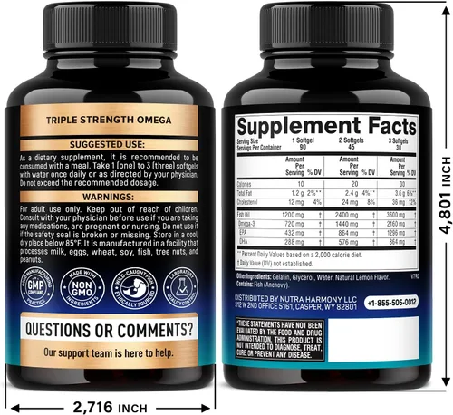 Vista 2 de Cápsulas blandas de aceite de pescado Omega 3 y cápsulas de glicinato de magnesio
