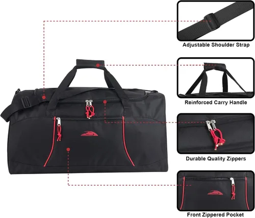 Vista 3 de Bolsas de lona ligeras para hombres y mujeres para viajes, el gimnasio y como bolsa de equipo deportivo organizador