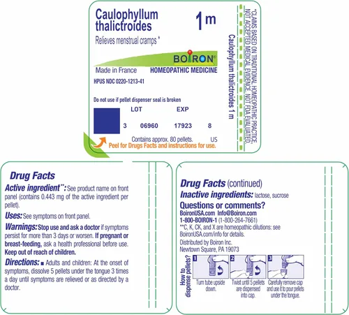 Vista 8 de Boiron Caulophyllum Thalictroides 1M para calambres menstruales - 80 pellets Single-medicine homeopathic pellets for Menstrual Cramps. Size: 80