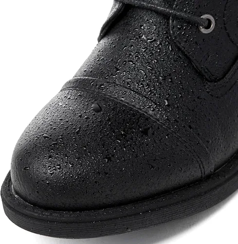 Vista 5 de GLOBALWIN Botas de combate para mujer, botas de combate de moda, botas de otoño para mujer, tacón bajo cómodo