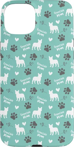 Vista 9 de Frenchie Mom French Bulldog Mom Blue Women Case for iPhone 17