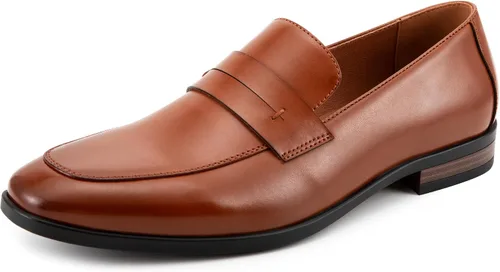 Vista 8 de Mocasines formales Penny para hombre, zapatos de vestir clásicos sin NUEVO-NEGRO