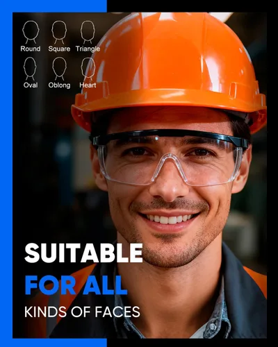 Vista 4 de UCEC Gafas de seguridad sobre anteojos, paquete de 12 gafas protectoras
