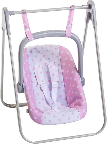 Vista 8 de JC Toys - Para mantener el tiempo de juego Columpio 2 en 1 para muñeca bebé y portador portátil para muñecas de hasta 18" Edades 3+ Azul