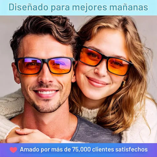 Vista 5 de +1.0 +1.5 +2.0 +2.5 Orange Blue Light Blocking Reading Glasses for Better Sleep - Migraine Glasses for Women & Men