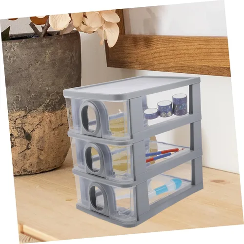 Vista 8 de PRETYZOOM Organizador de escritorio Caja de almacenamiento para suministros de oficina, maquillaje, cosméticos, diseño elegante para organización
