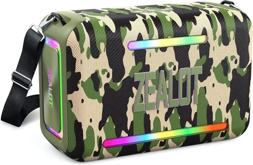 Vista 10 de ZEALOT Altavoz Bluetooth de 120 W RMS (pico de 150 W), altavoces inalámbricos portátiles IPX6, resistente al agua, altavoz de subwoofer Bluetooth
