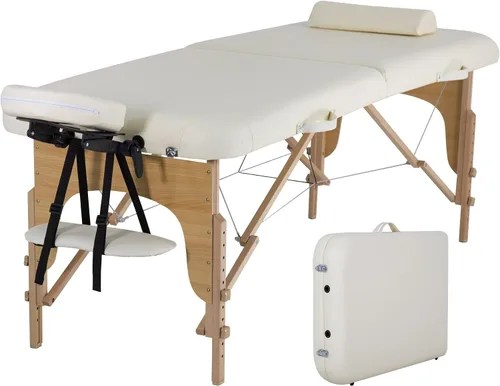 Vista 18 de PayLessHere Cama de Masaje Portátil Mesa de Masaje de 24 pulgadas de Ancho Cama de Pestañas 2 Plegable Altura Ajustable Mesa de Spa con Bolsa No