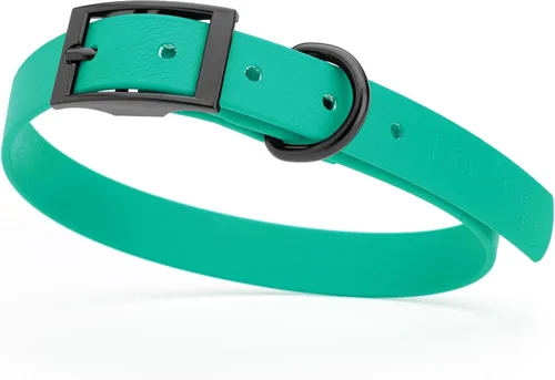Vista 26 de Dogline Biothane - Collar impermeable para perro con hebilla de liberación rápida, resistente cincha de nailon recubierta con resistente y a prueba