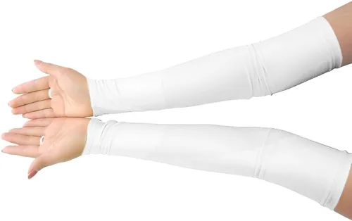 Vista 2 de Shinningstar Guantes largos de elastano elástico sin dedos sobre el codo para niñas y niños adultos