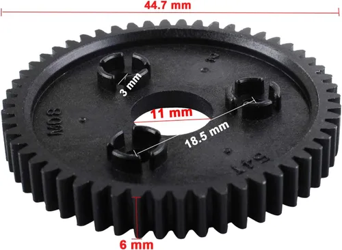 Vista 4 de Espuela de paso 54T 0.8 32 (3 piezas) compatible con Traxxas Gear Slash Stampede 4x4 VXL Rally VXL