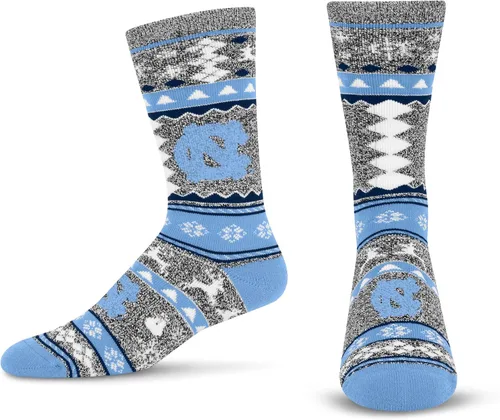 Vista 8 de For Bare Feet Ugly Holiday Sweater Crew Sock NCAA