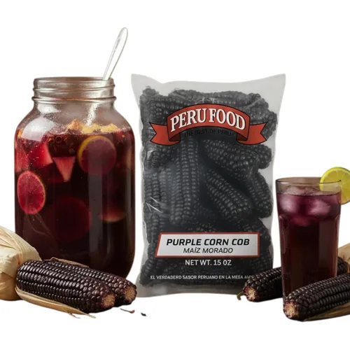Vista 5 de Peru Food Purple Corn Cob, Maiz Morado para Chicha Morada, maíz peruano seco tradicional, 15 onzas cada uno - Paquete de 2
