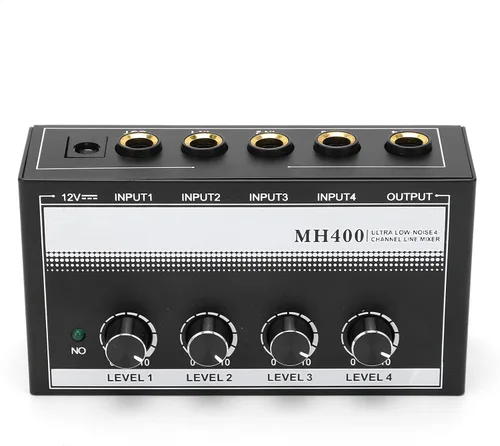 Vista 6 de AUNMAS Mezclador de línea de 4 canales, equipo de audio de ruido ultra bajo (#2)