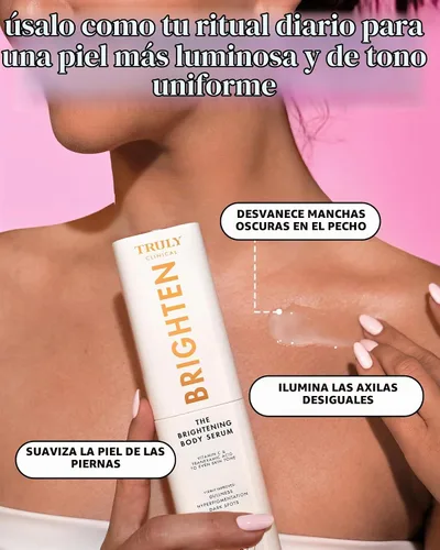 Vista 8 de Truly Suero corporal iluminador de belleza Corrector de manchas oscuras con vitamina C y ácido tranexámico Ayuda a decolorar