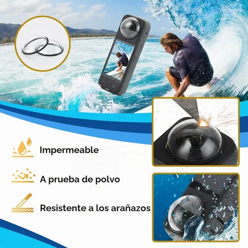 Vista 2 de UTEBIT X4 Premium Protectores de lente para Insta 360 X4, antiarañazos, dureza 9H 98% Transmittance High Transparency Tempered Glass Lens