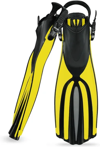 Vista 8 de TUDIVING -Aletas de buceo Aletas largas de silicona Equipo de natación Aletas de snorkel Nuevas aletas de buceo profesional Adultos Hombres Mujeres