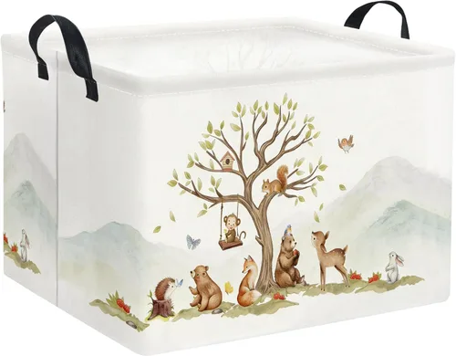 Vista 38 de Cesta rectangular de almacenamiento para bebés y niños, para el hogar, cocina, niñas, lindo contenedor de almacenamiento de juguetes, organizador