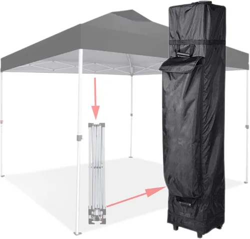 Vista 6 de Bolsa impermeable con ruedas de 11.8 x 11.8 x 63 pulgadas, bolsa enrollable de repuesto para toldo al aire libre, bolsa de almacenamiento