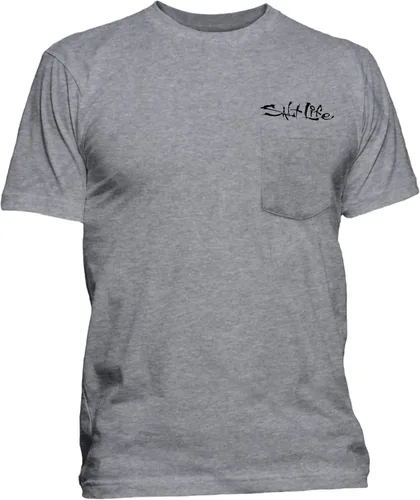 Vista 2 de Salt Life Men's Hook Line and Sinker Fade Short Sleeve Classic Fit Shirt