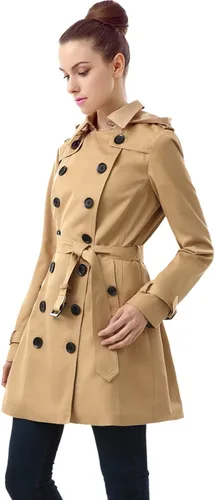 Vista 4 de BGSD Leah - Gabardina impermeable con capucha para mujer