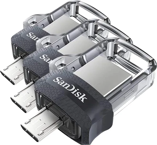Vista 7 de SanDisk 32GB Ultra Dual Drive m3.0, microUSB y USB Type-A, USB de alta velocidad 3.0, diseño retráctil para dispositivos Android y computadoras