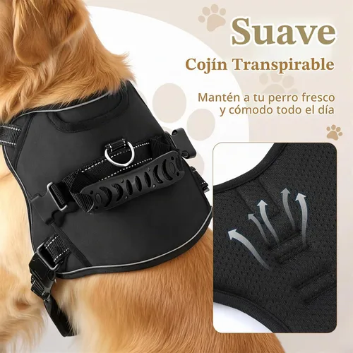 Vista 2 de NOYAL - Arnés de elevación para perros, soporte de cuerpo completo, razas M Negro-1