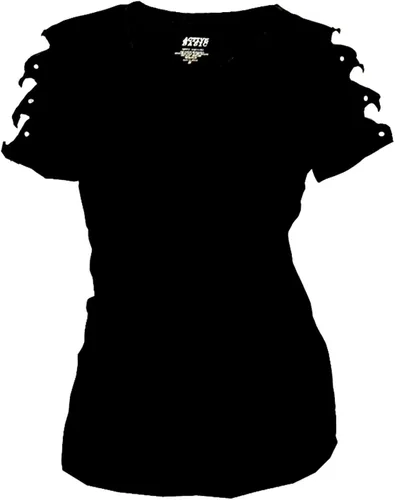 Vista 2 de Camiseta larga de alas de ángel con diamantes de imitación brillantes