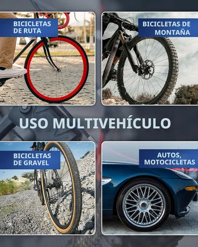 Vista 9 de Adaptador de válvula Presta con manómetro e inflador para compresor de aire Black