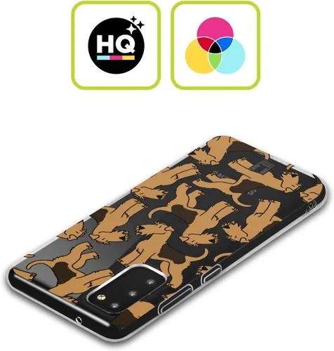 Vista 2 de Head Case Designs Airedale Terrier Dog Breed Patterns 4 Gel Case [Military Grade Protection] Compatible with Samsung Galaxy A13 5G (2021)