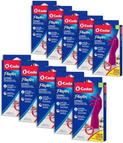Vista 3 de Playtex Living - Guantes de limpieza de goma reutilizables (pequeños, 3 pares), guantes reutilizables para el hogar de protección prémium