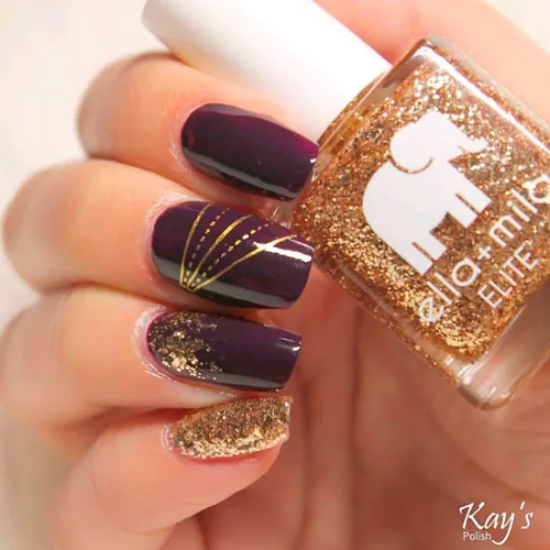 Vista 5 de ella+mila Profesional, de Secado Rápido, Esmalte de Uñas Oro de Larga Duración y Resistente a las Astillas (Drippin' Gold - 0.45 fl oz) 17-free