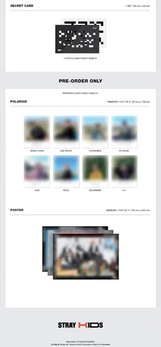 Vista 4 de Stray Kids 'Go Live '1er álbum 3 VER SET CD+80p PhotoBook+2p PhotoCard+8p Folleto lírico + 4 películas cortadas+tarjeta secreta+juego de tarjetas
