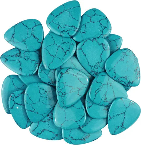 Vista 63 de Púa de Guitarra o Bajo de Piedra Amatista - Calibre Ultra Pesado de 3.0 mm - Forma 351 - Púa Exótica Artesanal de Gema Especial - 1 Paquete
