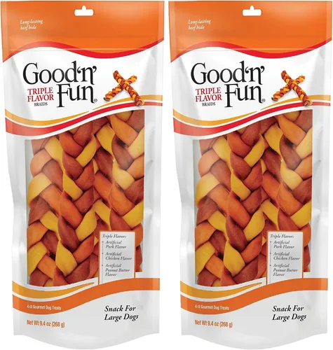 Vista 7 de Good'n'Fun Good 'n' Fun - Trenzas de triple sabor, 9.4 onzas (paquete de 1)