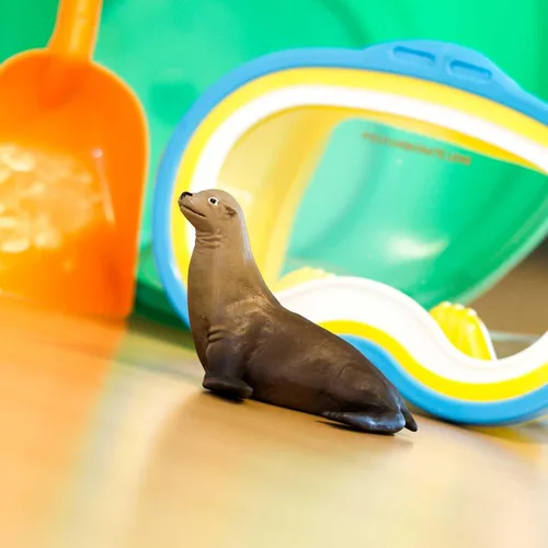 Vista 2 de Safari Ltd. Figura de león marino – Figura detallada de modelo de plástico de 3.1 pulgadas – Divertido juguete educativo para niños, niñas y niños a