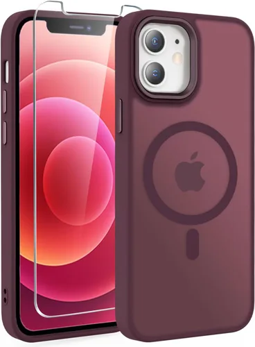 Vista 74 de WRJ Funda magnética mate para iPhone Air de 6.5 pulgadas, [compatible con Magsafe] [protección contra caídas de grado militar], delgada Negro