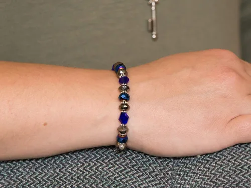 Vista 68 de Pulsera elástica de alerta médica, pulsera de identificación médica de repuesto intercambiable, etiqueta de identificación no incluida, cristales