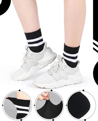 Vista 4 de Syhood Crew Stripe Socks Unisex Athletic Socks
