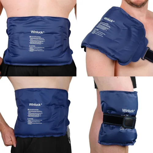 Vista 8 de Paquetes de hielo frío de gel - (juego de 2 piezas) compresa fría/caliente reutilizable suave, proporciona aliviar el dolor articular y muscular.