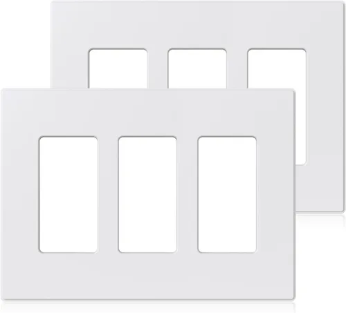 Vista 13 de ELEGRP Placas decorativas de pared sin tornillos, de tamaño mediano, cubierta termoplástica irrompible para interruptor de salida de receptáculo