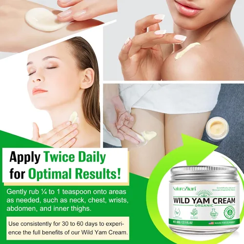 Vista 6 de Crema de ñame silvestre NATURE ZIRAN - Crema de ñame silvestre - Adecuada para aliviar síntomas durante períodos de cambio físico - para todo tipo