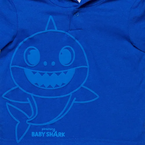 Vista 8 de Pinkfong Conjunto de camiseta y pantalones cortos de rizo francés para bebé Shark Mommy Shark para recién nacido a niño pequeño