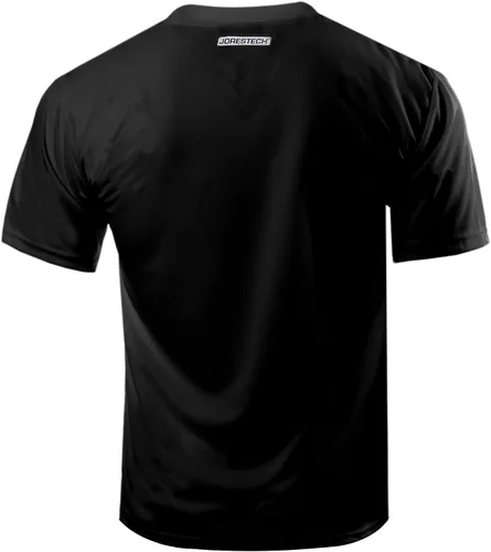 Vista 3 de JORESTECH Camiseta de trabajo de manga corta naranja o amarilla de alta visibilidad con bolsillo en el pecho, tela que absorbe la humedad